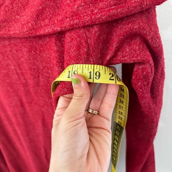 Soft Surroundings Heathered Red Long Sleeve Cecillia Tunic Petite Small - Picture 9 of 11